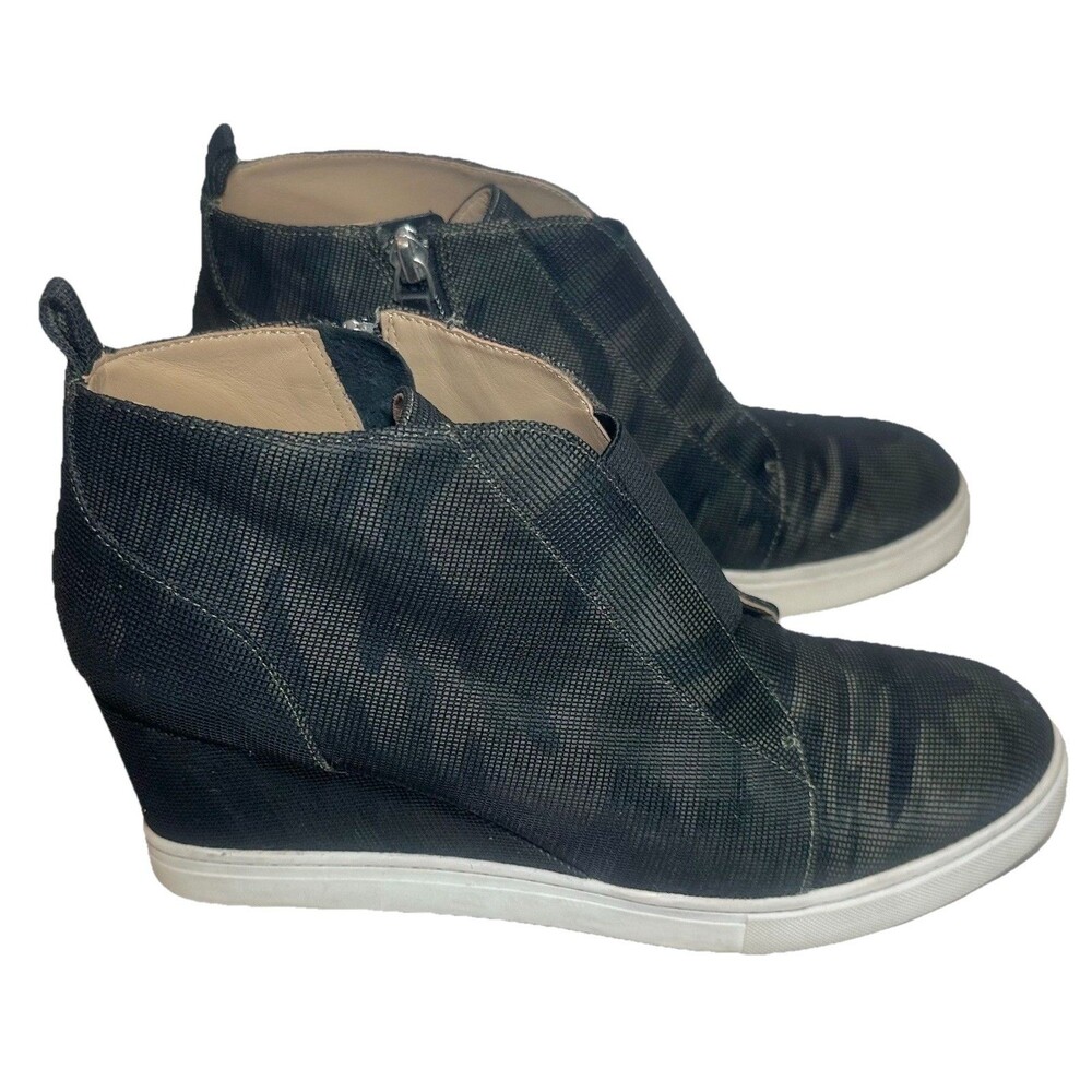 Linea Paolo Felicia-L Camo Hidden Wedge Sneaker Booties Women’s 8M Platform